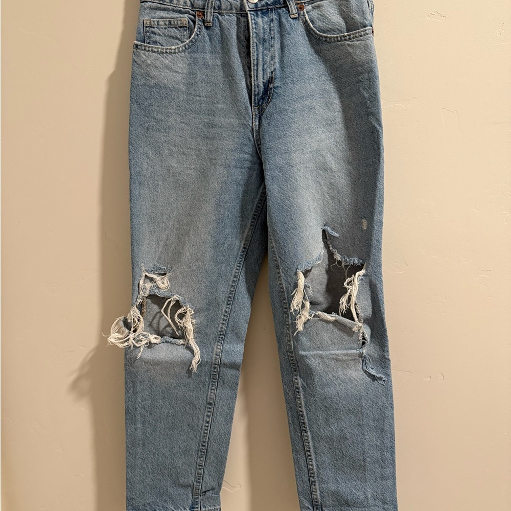 Zara Light Blue Straight Leg Jeans
